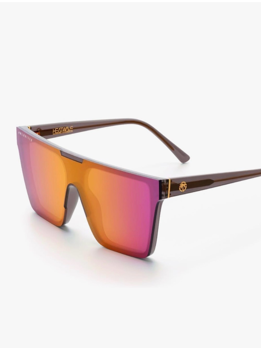 HEATWAVE polarized gray Sunglasses in Rose Gold